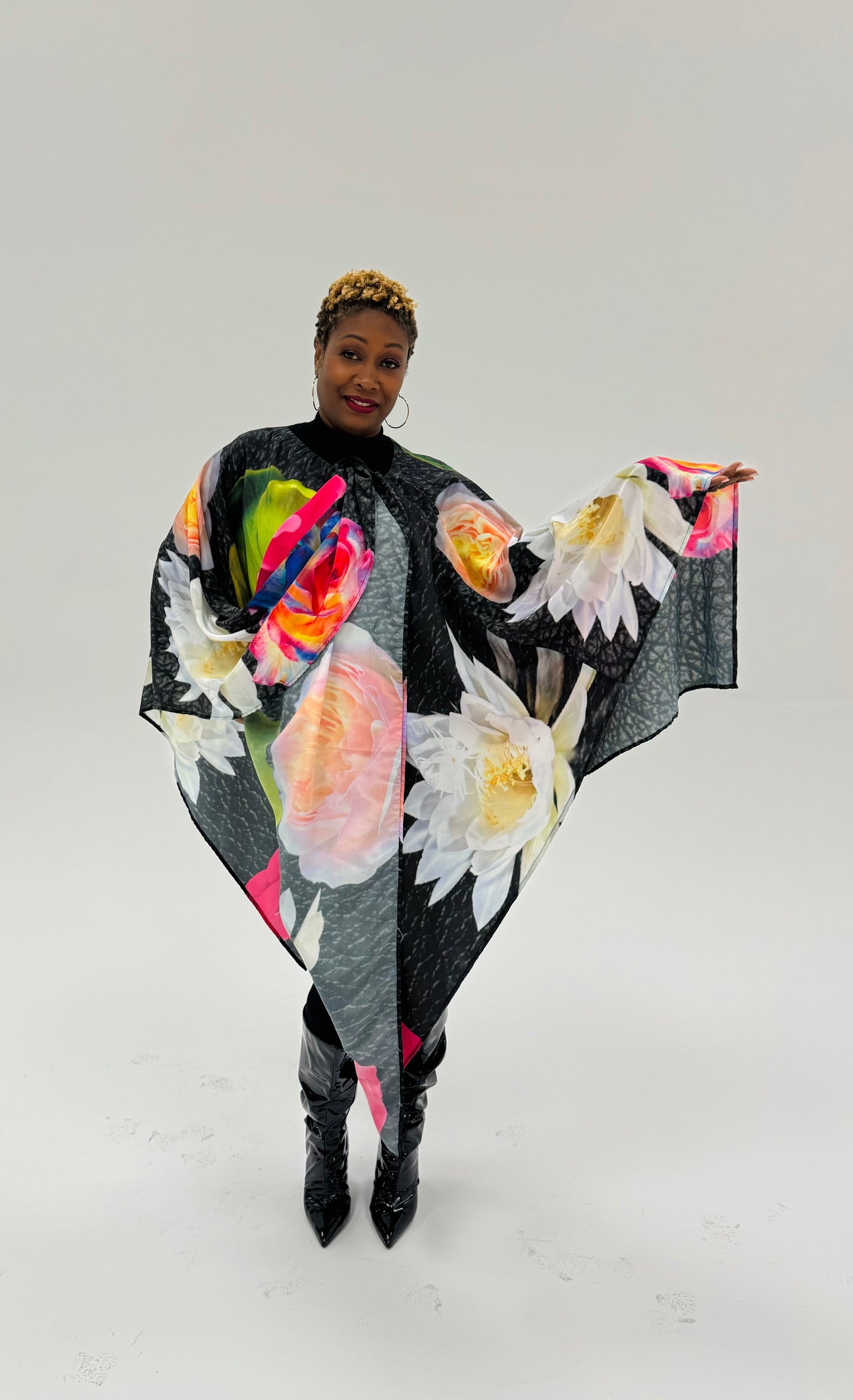 Floral Bloom Poncho