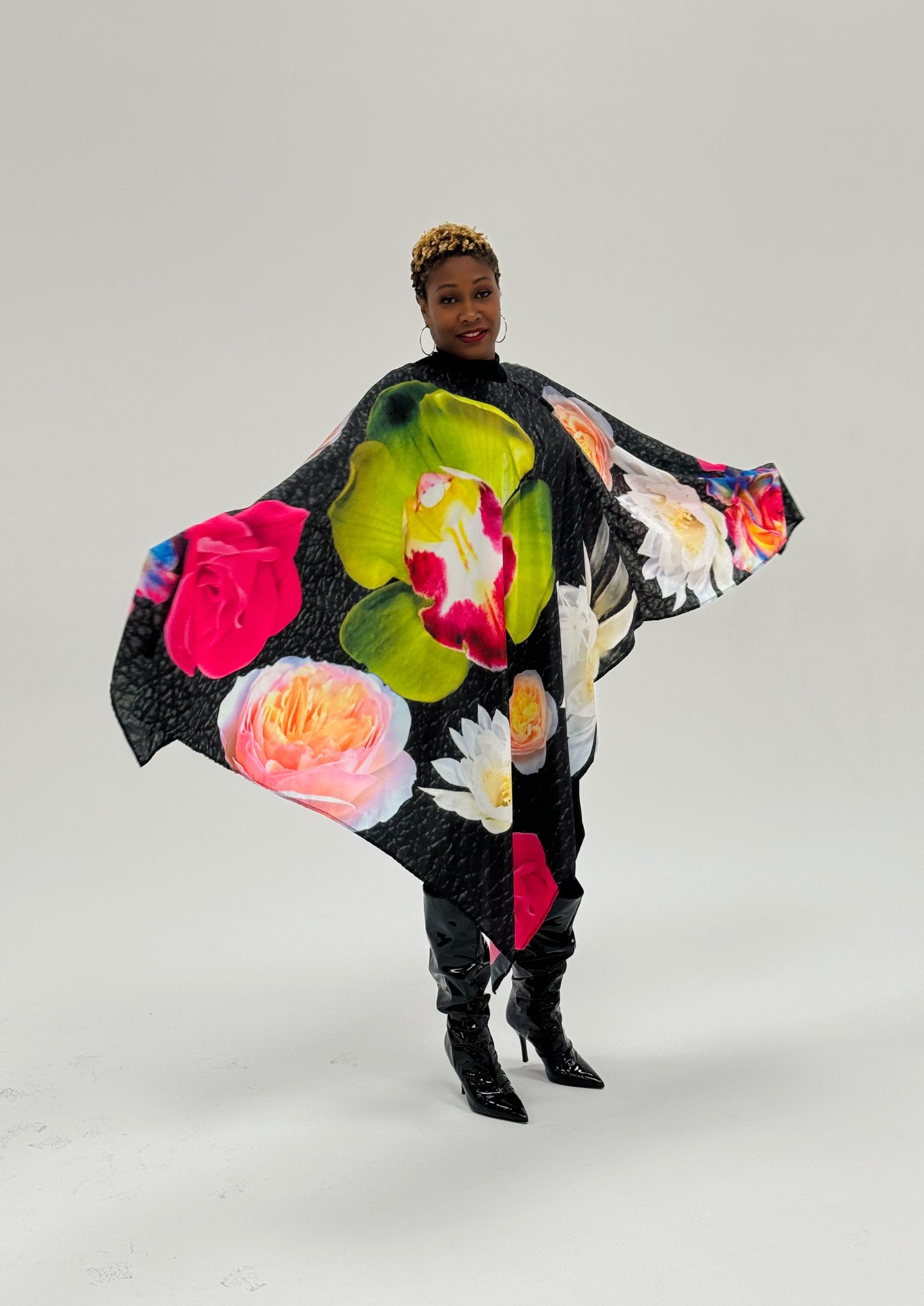 Floral Bloom Poncho
