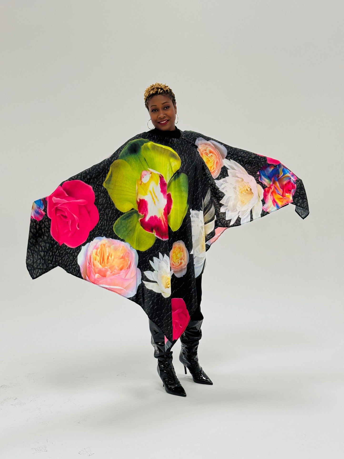 Floral Bloom Poncho