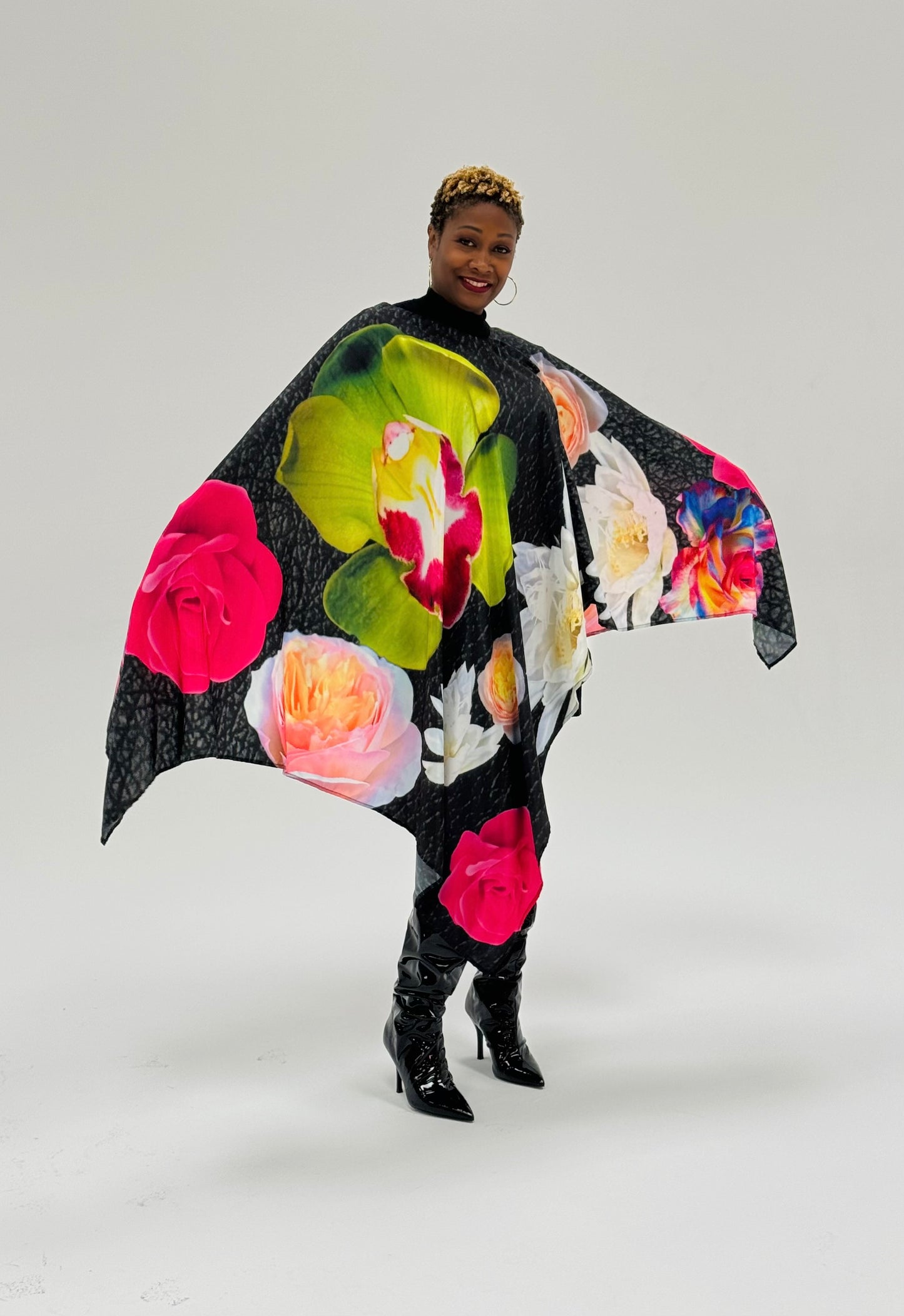 Floral Bloom Poncho
